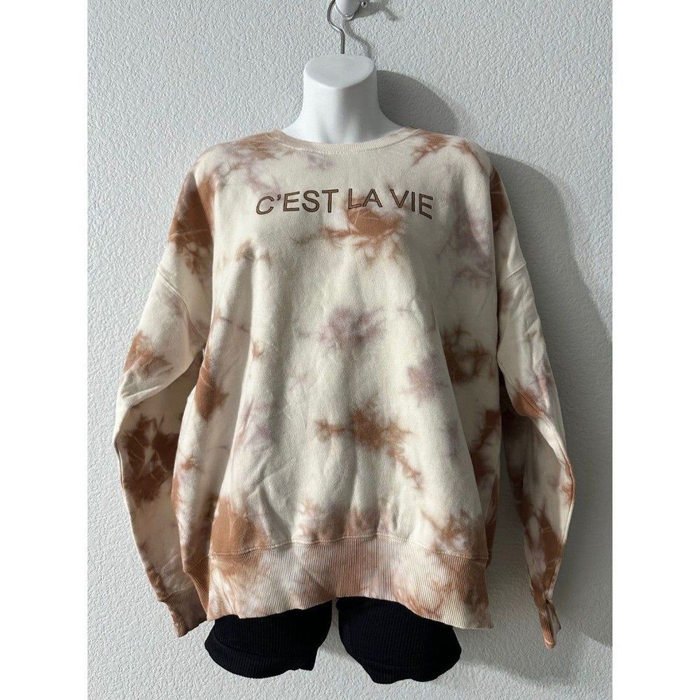 LACAUSA TIE DYE CREW NECK SWEATER SIZE XS